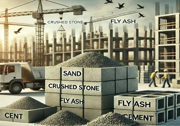 ¿De qué materiales están hechos los ladrillos de hormigón?